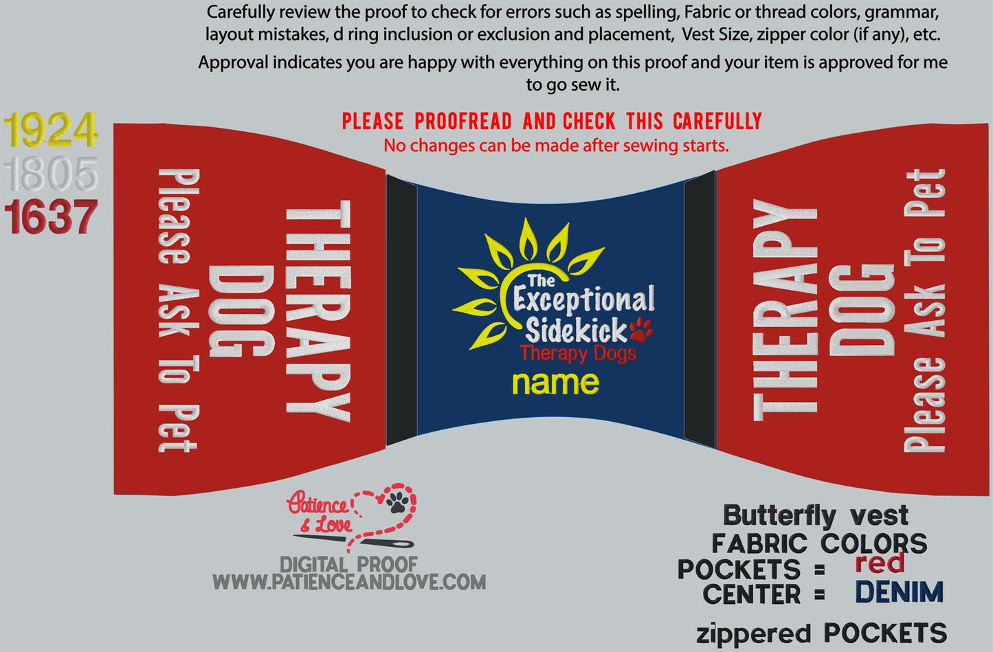 Exceptional Sidekick - Program Butterfly and Long Body Vests