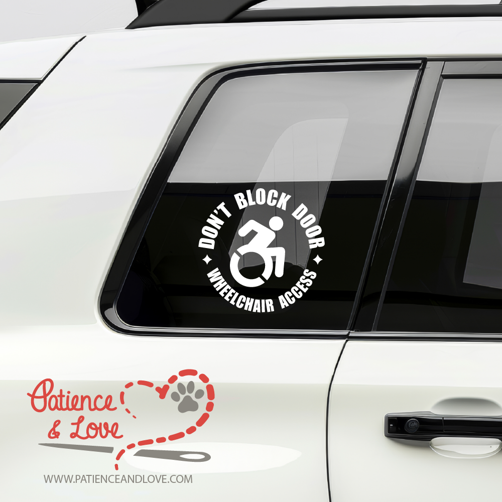 Decal, Wheelchair Access Reminder – Custom Color, Premium Vinyl