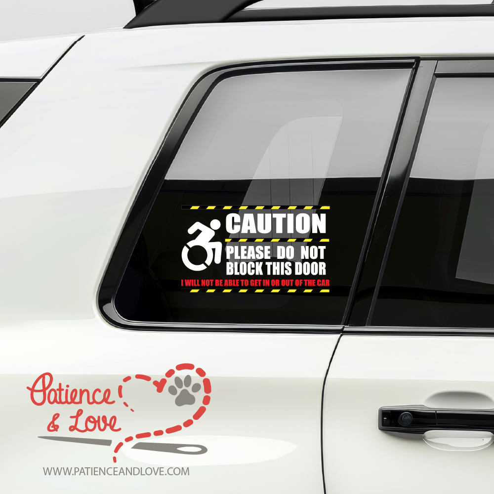Decal, Wheelchair Access Reminder – Custom Color, Premium Vinyl