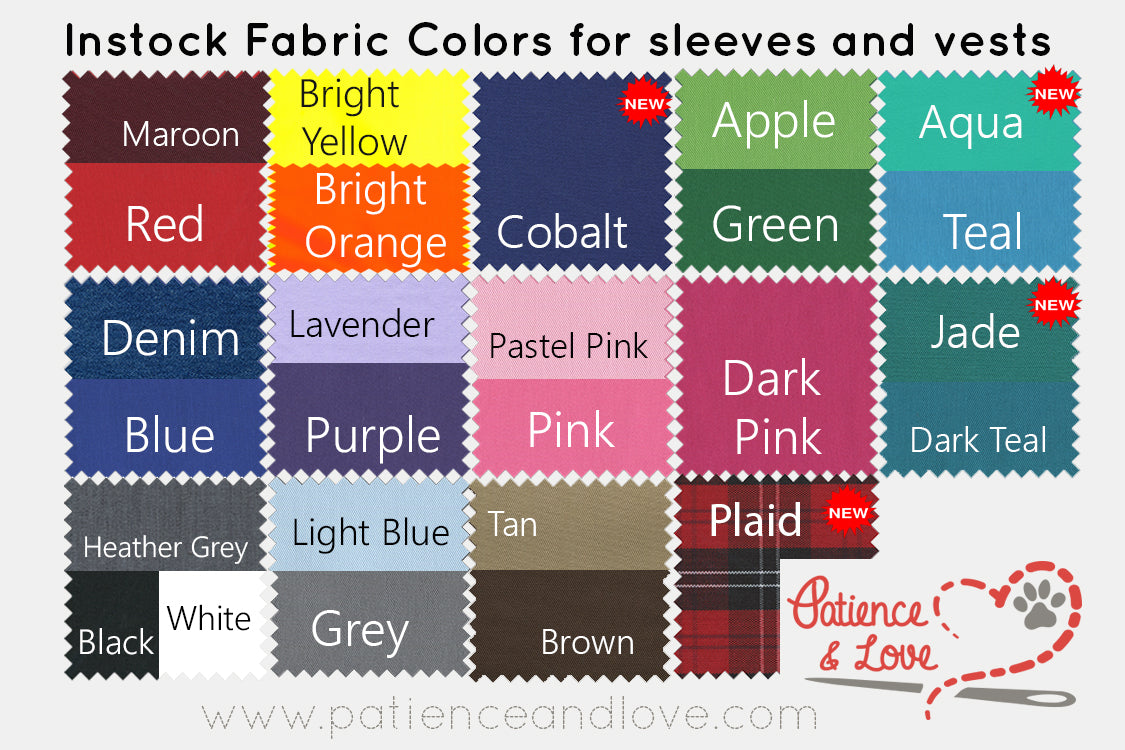 10 sleeves for Canine Support Teams