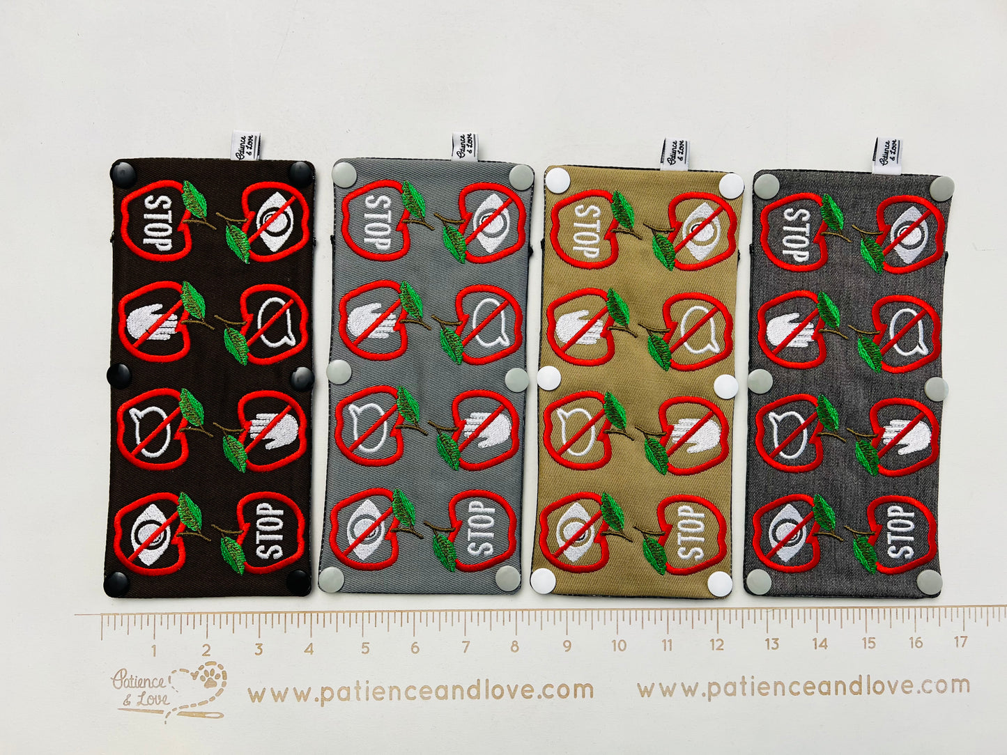 Seasonal - Ready to ship - Apple symbols, Horizontal, Leash sleeve