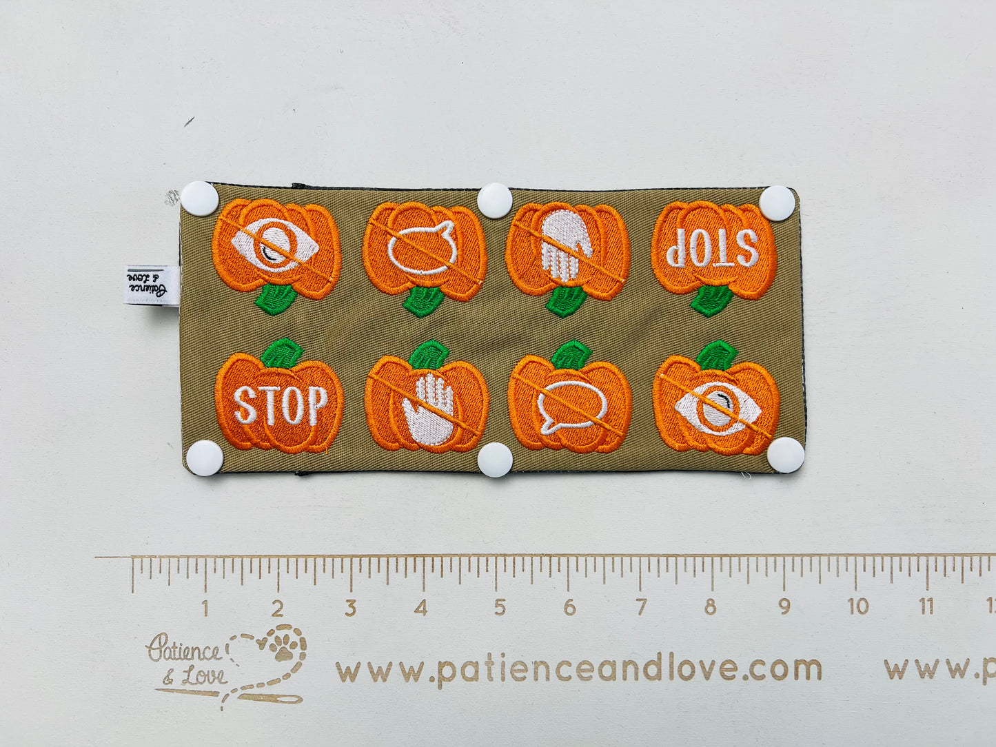 Seasonal - Pumpkin symbols, Horizontal, Leash sleeve