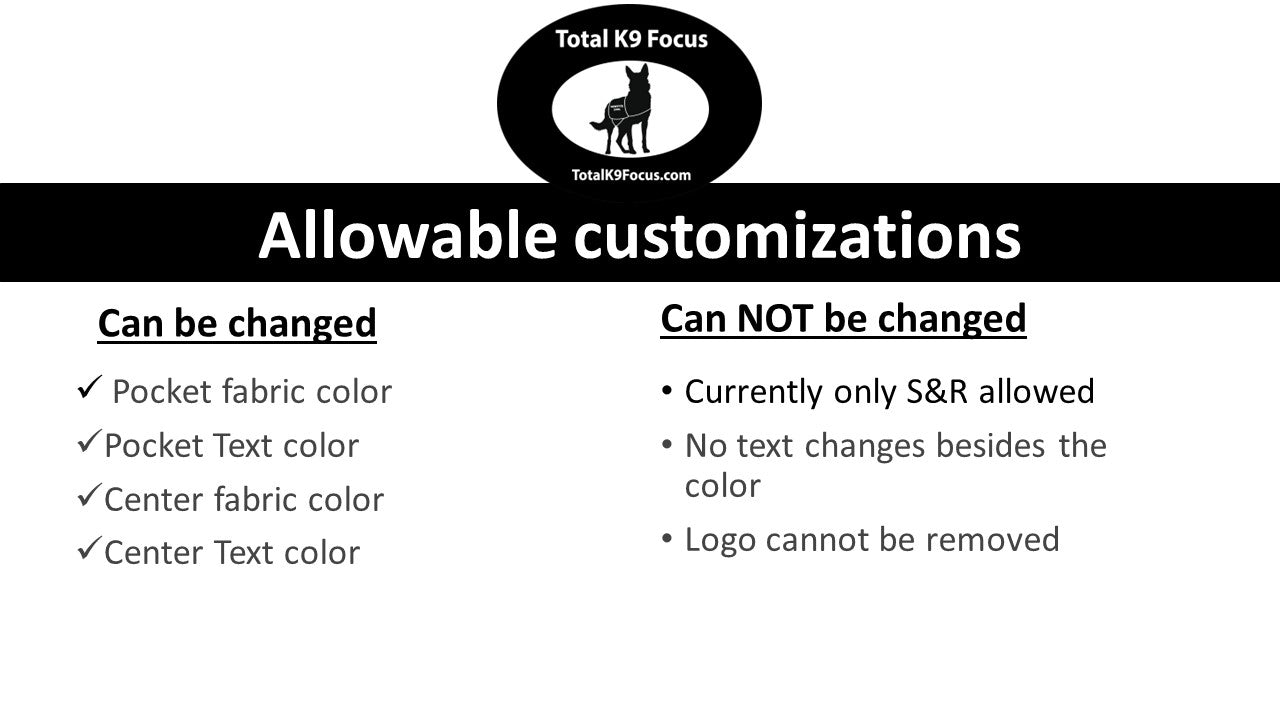 Total K9 Focus Program - Custom S&R Vest