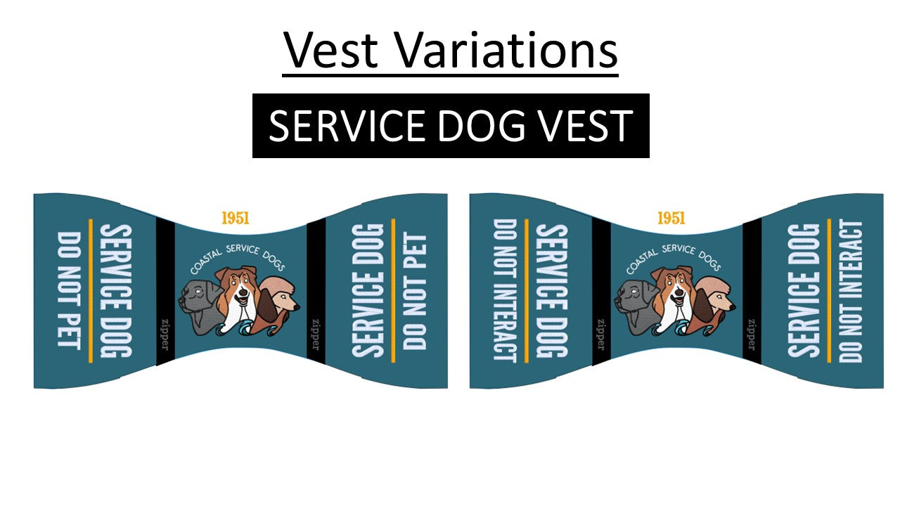 Coastal Service Dogs, Custom Program Vest