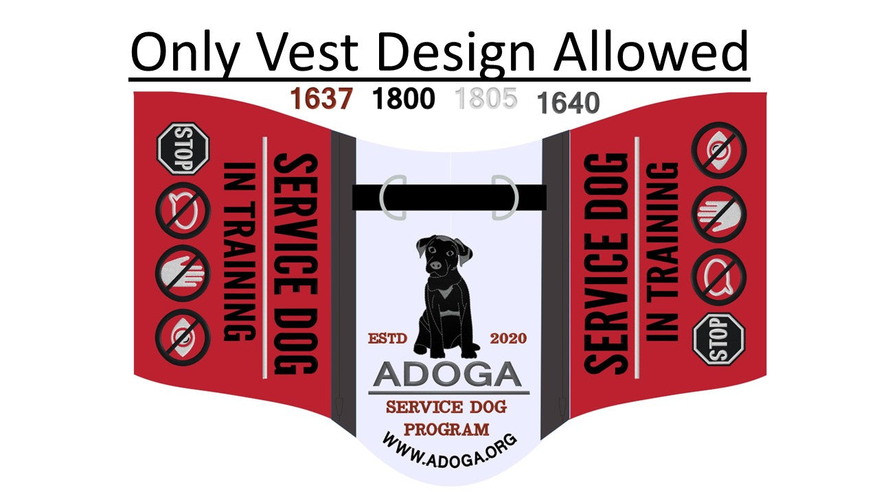 Program Vest - A.D.O.G.A. Service Dog Program - Custom S&R Vest