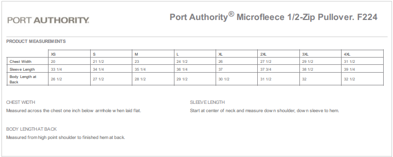 1/2-Zip Pullover, Port Authority® Microfleece with Embroidered Sebastian River Rowing Logo