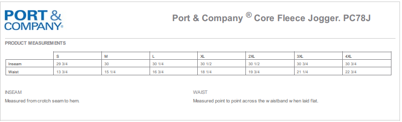 Jogger, Port & Company ® Core Fleece Jogger with ROWING on the leg