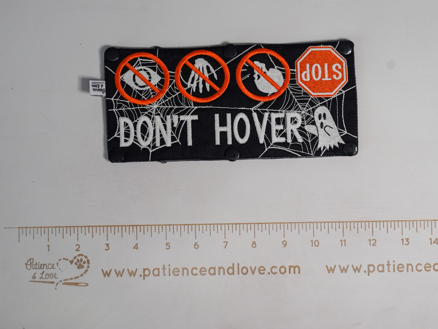 Seasonal - Ready to ship - symbols / don't hover / ghost -Halloween themed, Leash sleeve