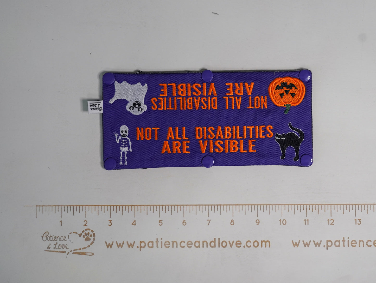 Seasonal Sleeves / Ready to Ship - Halloween themed, Not all disabilities are visible, Leash sleeve