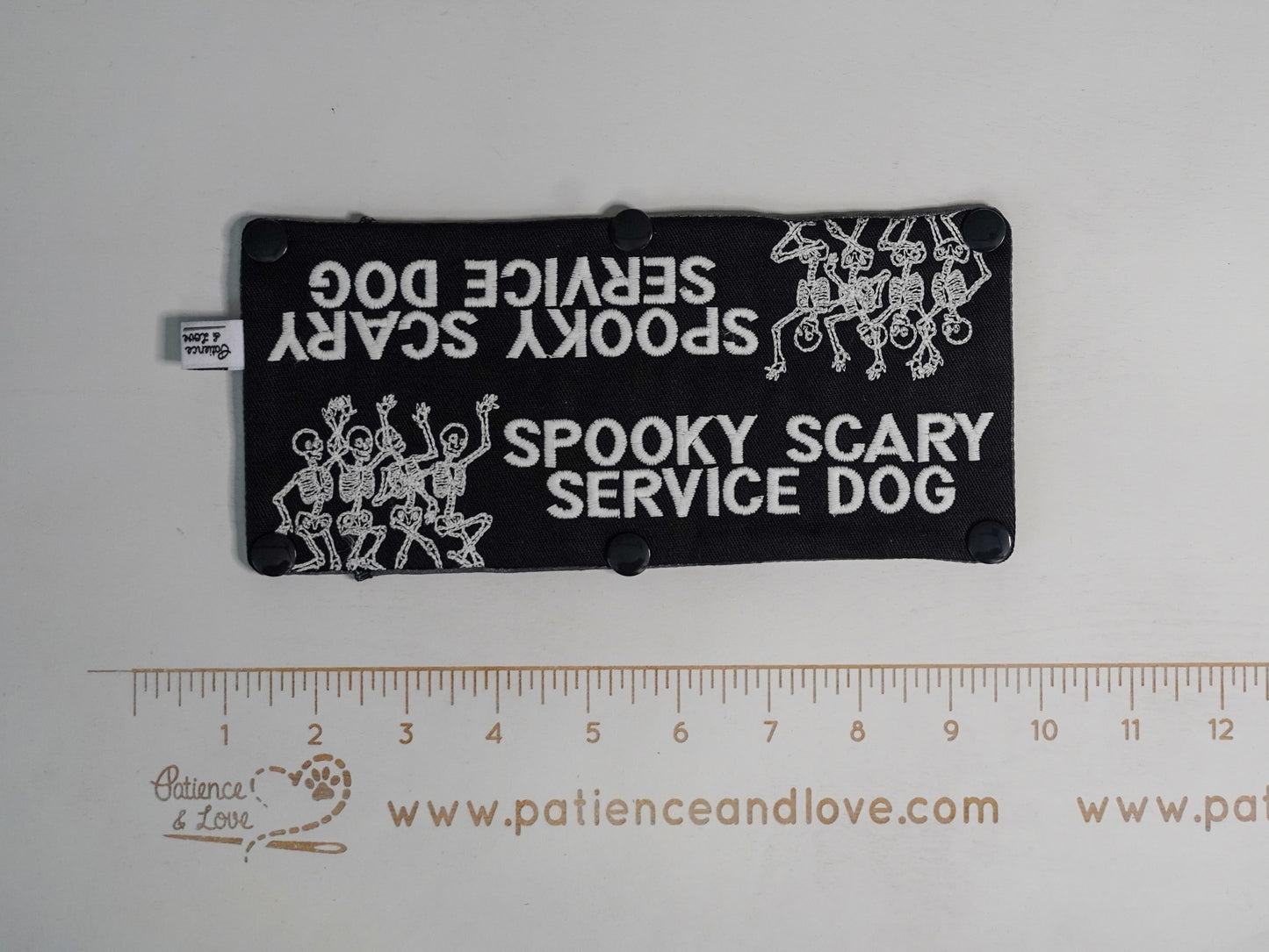 Seasonal Sleeves / Ready to Ship - spooky scary service dog, Halloween themed, Leash sleeve