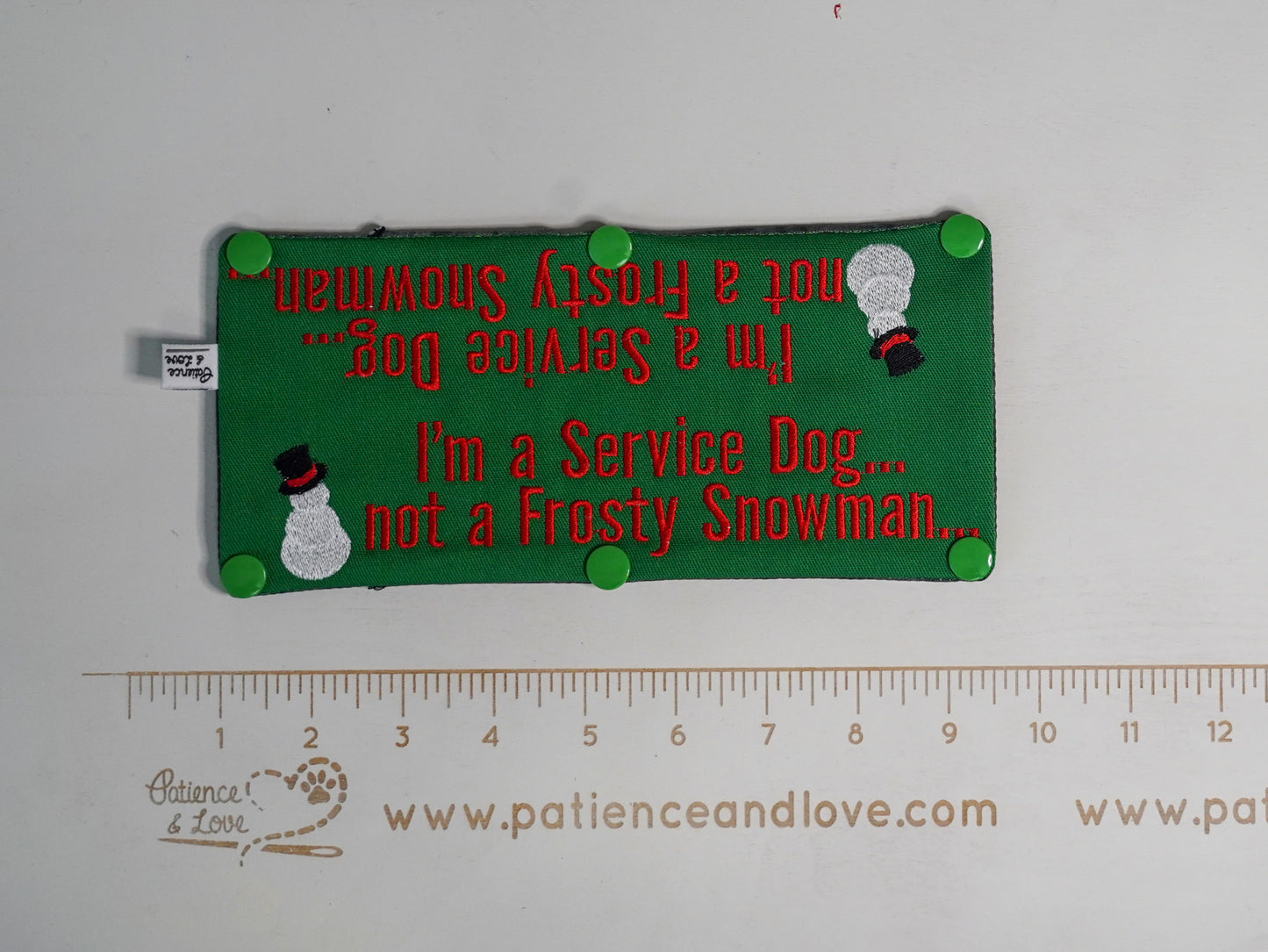 Seasonal Sleeves / Ready to Ship - service dog not frosty the snowman, snowman, Christmas themed, Leash sleeve
