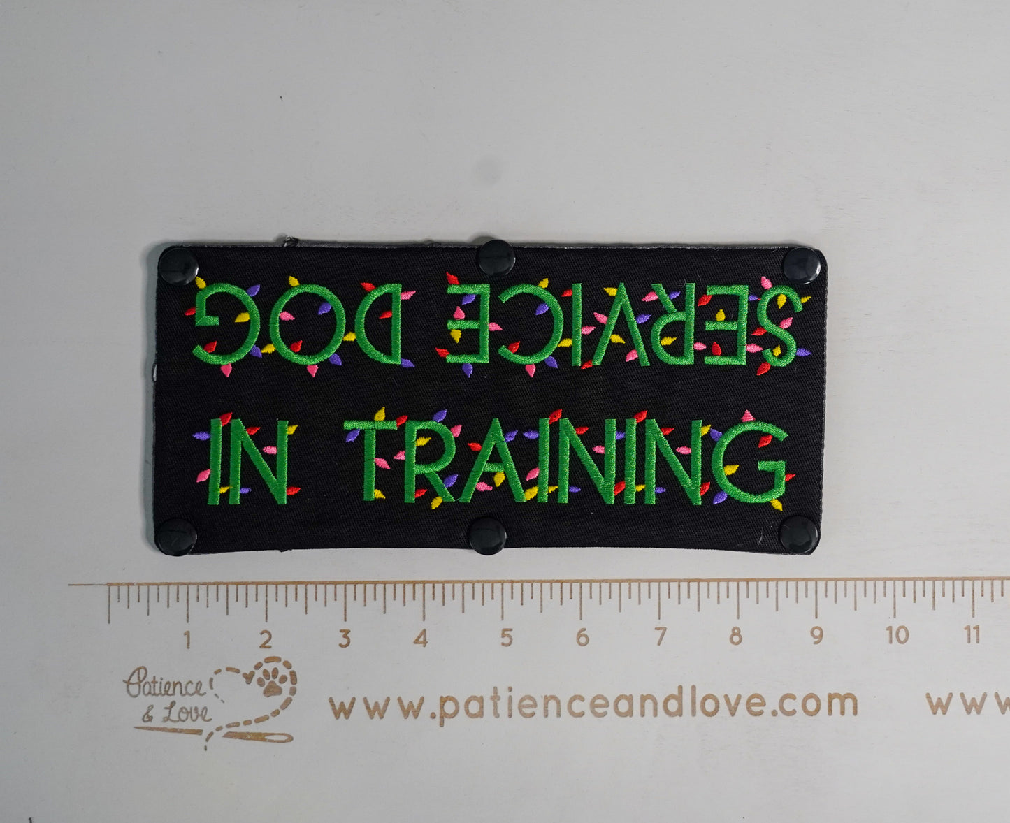 Seasonal Sleeves / Ready to Ship - Service Dog - In Training, Lights, Christmas themed, Leash sleeve
