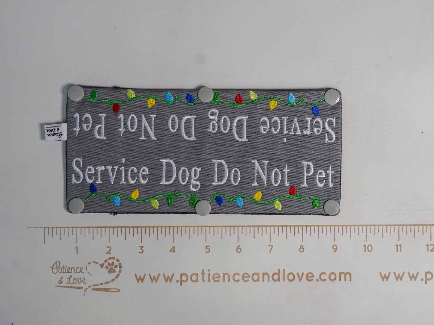 Seasonal Sleeves / Ready to Ship - Service dog - do not pet, lights, Christmas themed, Leash sleeve