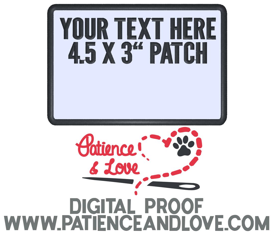 Custom Patch, Rectangular patch choose your size