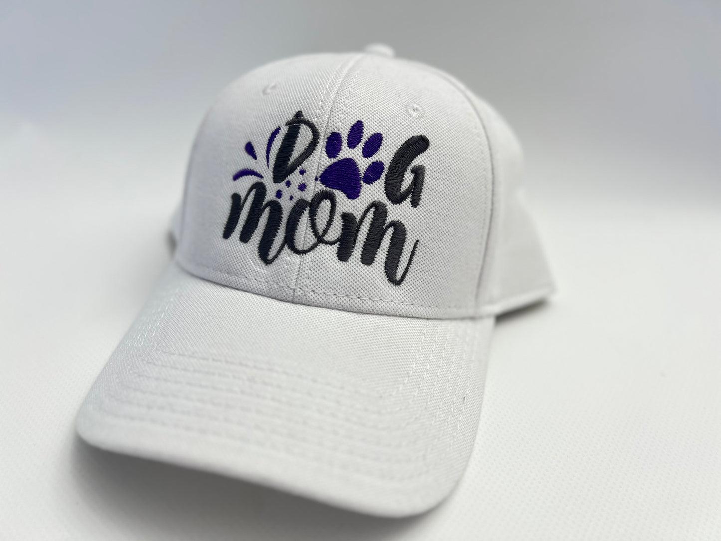 Dog Mom Hat, Custom Embroidered, Baseball Cap, 112-1