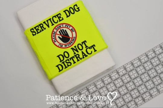 Service Dog Do Not Distract with crossed out hand I'm Working service dog patch, Harness Sign, Custom Embroidered