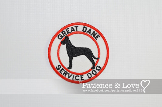 Breed, Great Dane Service Dog, Select your breed, 3 inch round patch