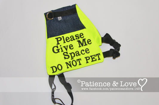 Please Give Me Space Do Not Pet, Butterfly Style Embroidered Vest