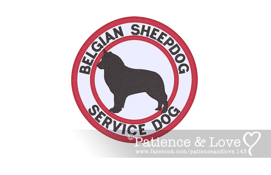 Breed, Belgian Shepherd Service Dog, Select your breed, 3 inch round patch