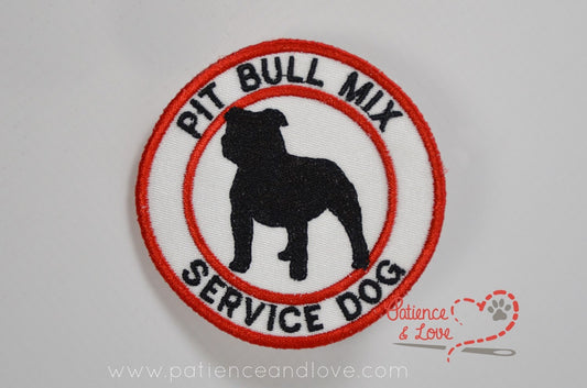 Breed, Pitbull Mix Service Dog, Select your breed, 3 inch round patch