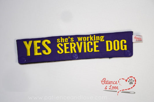 Yes. She's Working, Service Dog, choose your pronoun, Leash Sleeve