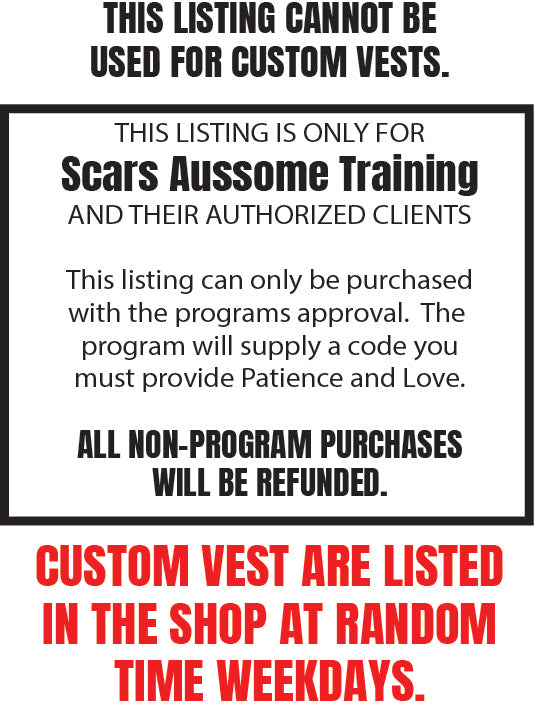Program Vest - Scars Aussome Training S&R Vest