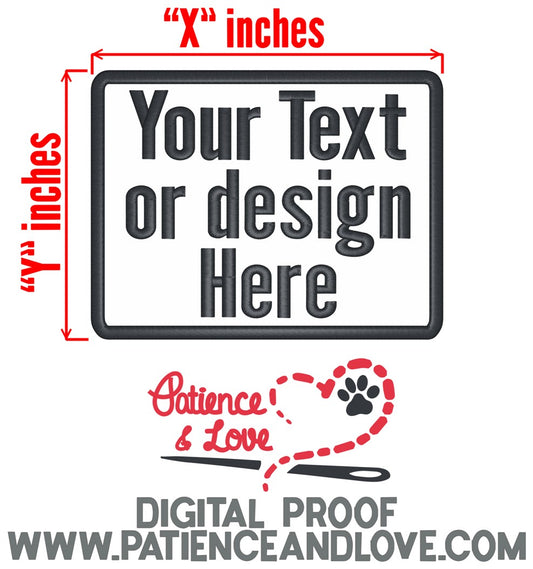 Custom Patch, Rectangular patch choose your size