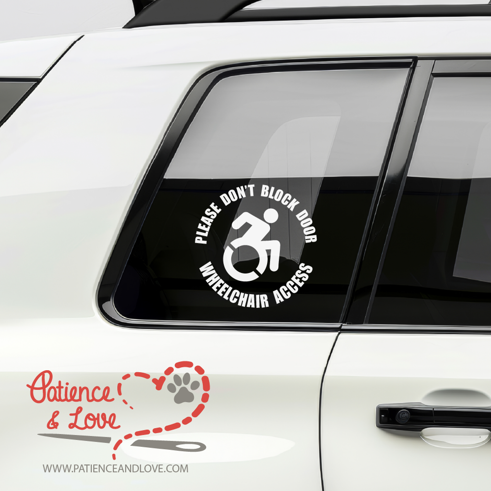 Decal, Wheelchair Access Reminder – Custom Color, Premium Vinyl