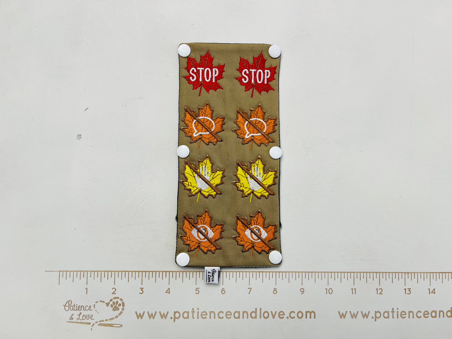 Seasonal, fall - Leaf symbols, Leash sleeve, made to order, custom
