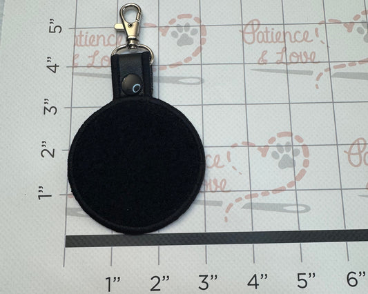 Snap Tab Fob Key, Blank with loop on both sides