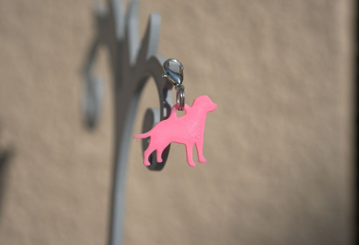 Dog Silhouette Zipper Pull / Charm - Small Pendant