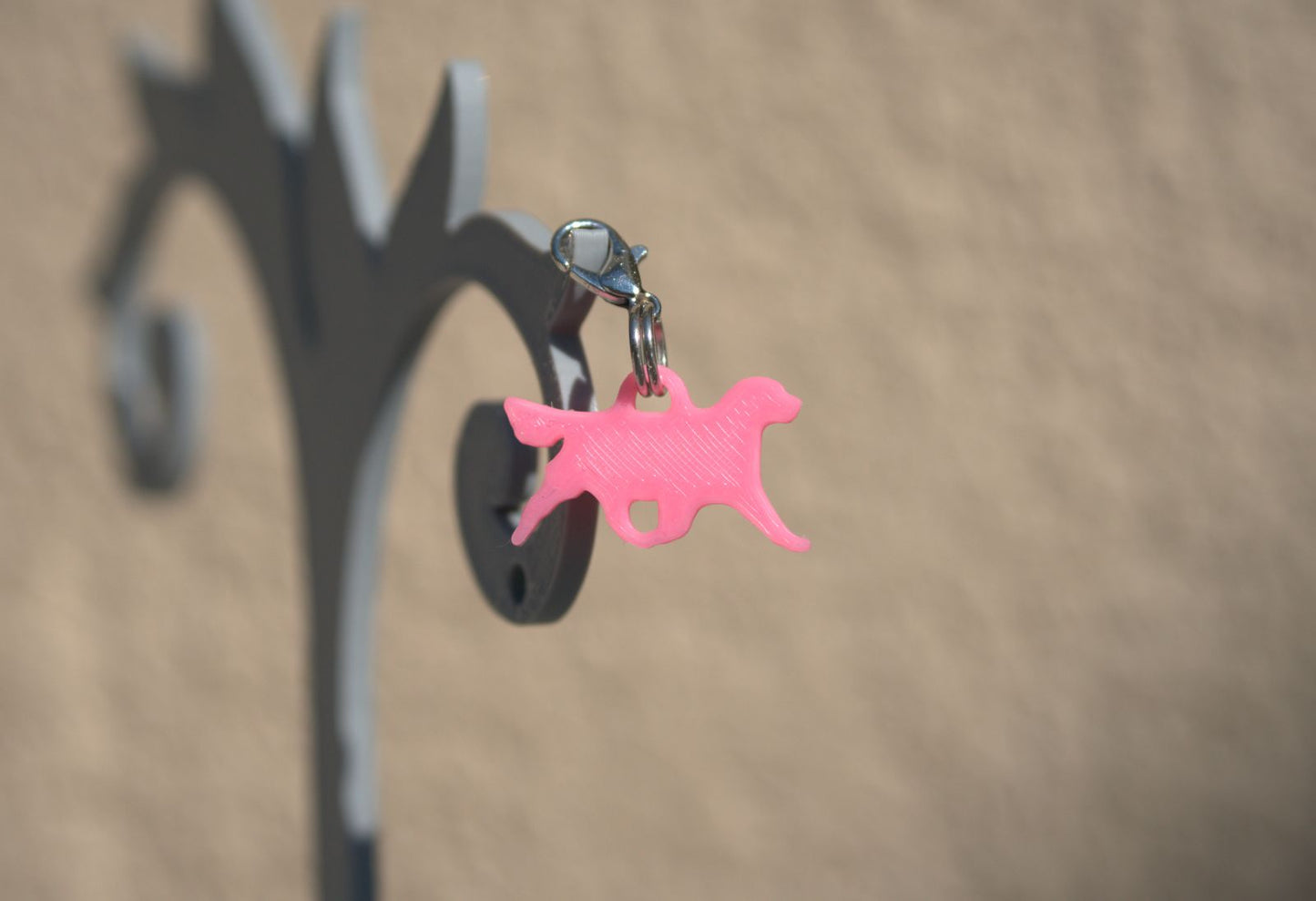 Dog Silhouette Zipper Pull / Charm - Small Pendant