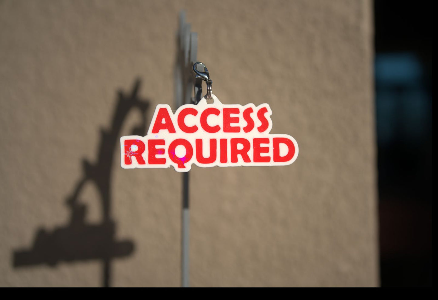 Access Required – Zipper pull accessory - Red and white Pendant