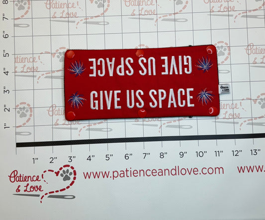 Patriotic - Give Us Space Fireworks, Leash Sleeve