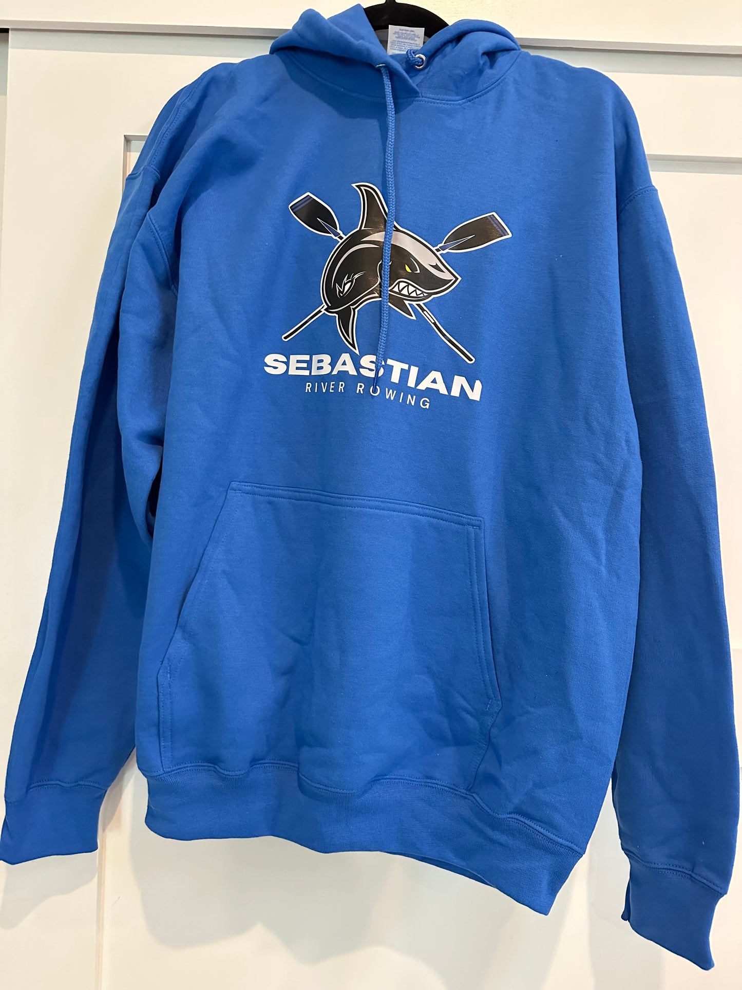 Sweatshirt, Port & Company® Core Fleece Pullover Hooded Sweatshirt with Sebastian River Rowing Logo