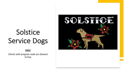 Program Vest - Solstice Service Dogs, Butterfly or Long Body or S&R or cape- clients can purchase