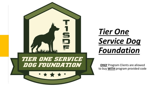 Program Vest - Tier One Service Dog Foundation, T1SDF, S&R - clients can purchase