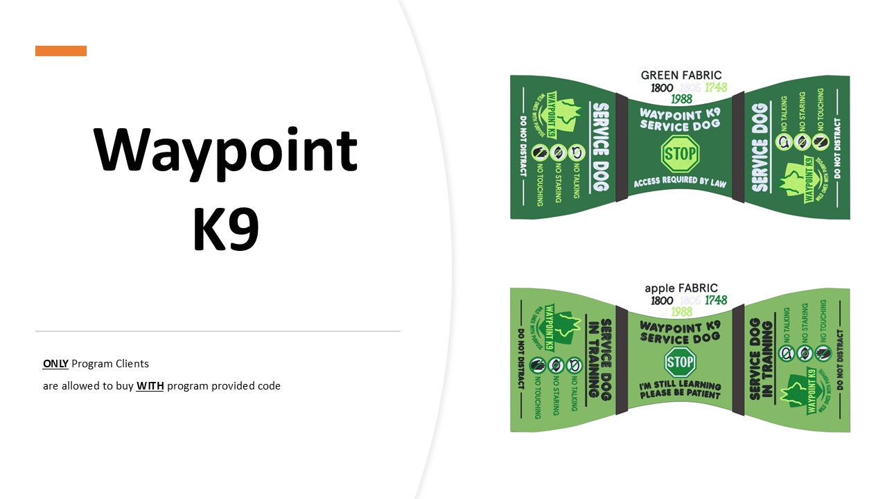 Waypoint K9, Butterfly vest, Custom Program Vest