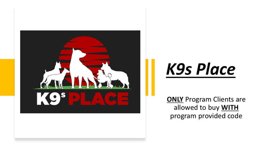 Program Vest - K9's Place, S&R - clients can purchase