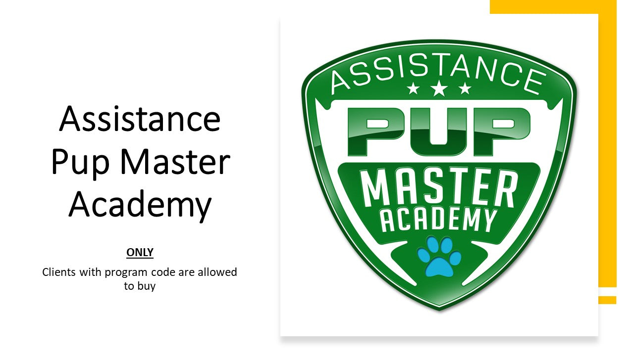 Program Gear for Assistance Pup Master Academy