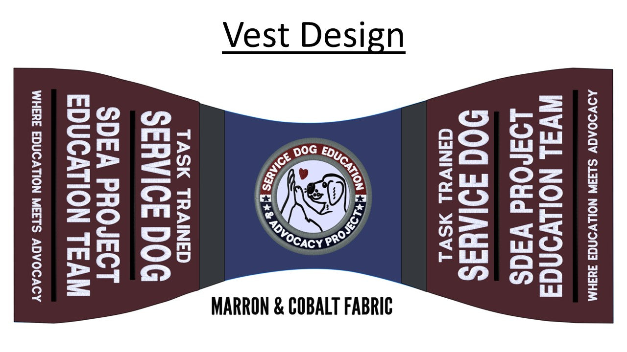 Service Dog Education and Advocacy Project, SDEA Project, Butterfly vest or patch, Custom Program Vest