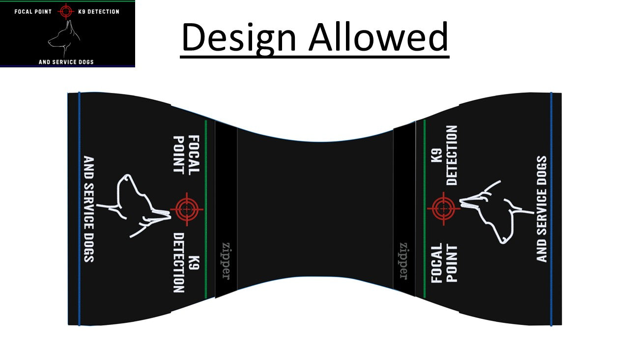 Focal Point Detection K9 and Service Dogs, Butterfly vest, Custom Program Vest