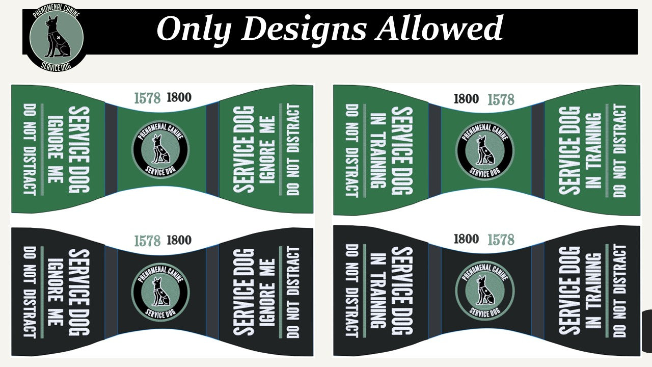 Program Vest - Phenomenal Canine, Butterfly or Long Body or cape- clients can purchase with code