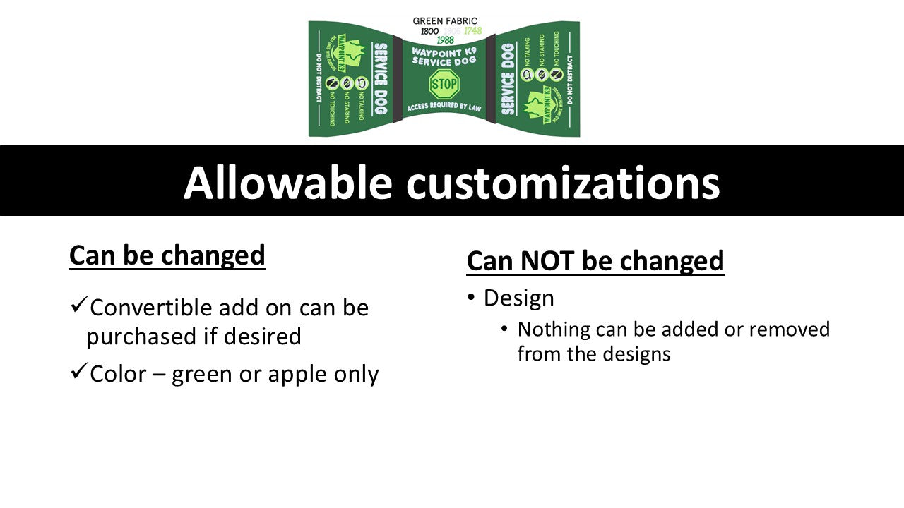 Waypoint K9, Butterfly vest, Custom Program Vest