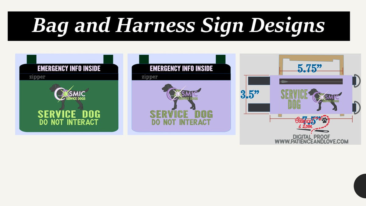 Cosmic Service Dogs, Accessory listing, program gear