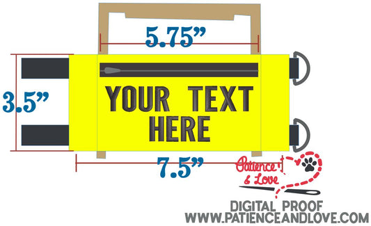 Custom X-SMALL Harness Sign, 3.5 x 7.5 inch