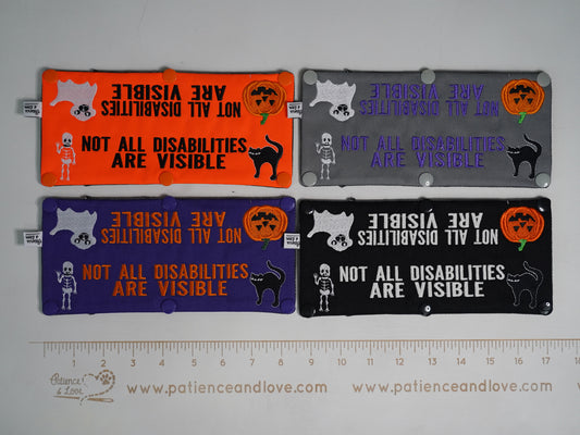 Seasonal Sleeves / Ready to Ship - Halloween themed, Not all disabilities are visible, Leash sleeve