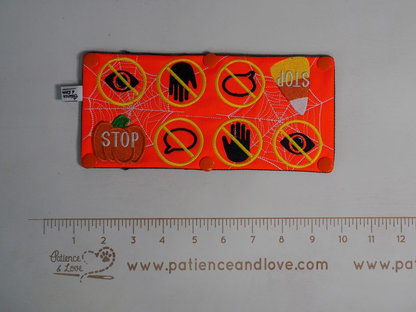 Seasonal Sleeves / Ready to Ship - symbol / candy corn / spiderweb, Halloween themed, Leash sleeve