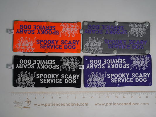 Seasonal Sleeves / Ready to Ship - spooky scary service dog, Halloween themed, Leash sleeve