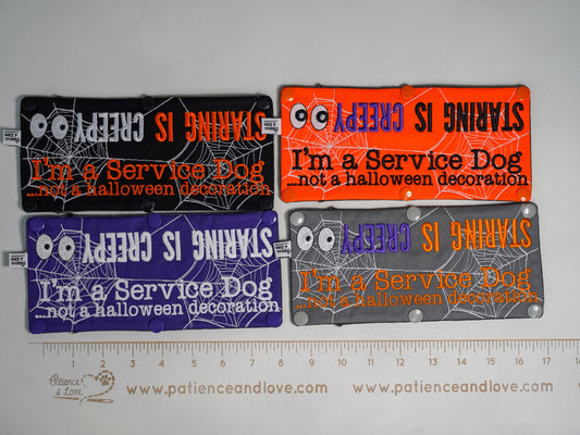 Seasonal Sleeves / Ready to Ship - Halloween themed, Staring is creepy, Leash sleeve